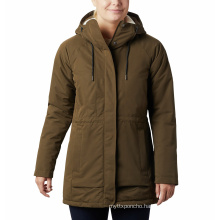 Casual Winter Waterproof Sherpa-Lined Jacket 100% Polyester Women's Warm Jacket